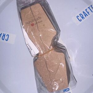 Handmade Jewelry Tag Set - Natural Kraft Brown earrings or necklace